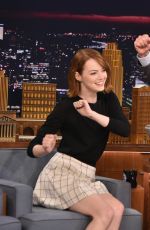 EMMA STONE at The Tonight Show with Jimmy Fallon in New York 1410