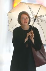 EMMA STONE on Rainy Day Out in new York