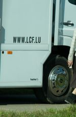 EMMA WATSON on the Set of Colonia Dignidad in Luxembourgh