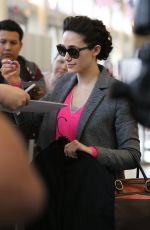 EMMY ROSSUM Arrives at a Flight at LAX Airport