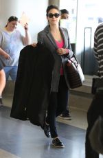 EMMY ROSSUM Arrives at a Flight at LAX Airport