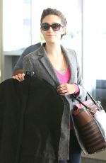 EMMY ROSSUM Arrives at a Flight at LAX Airport
