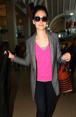 EMMY ROSSUM Arrives at a Flight at LAX Airport