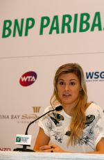 EUGENIE BOUCHAR at BNP Paribas WTA Finals Press Conference in Singapore