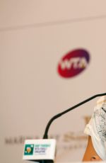 EUGENIE BOUCHAR at BNP Paribas WTA Finals Press Conference in Singapore