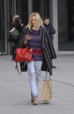 FEARNE COTTON in Ripped Jeans Out and About in London
