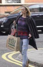FEARNE COTTON in Ripped Jeans Out and About in London