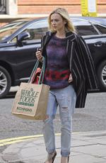 FEARNE COTTON in Ripped Jeans Out and About in London