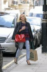 FEARNE COTTON in Ripped Jeans Out and About in London