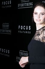 FELICITY JONES at The Theory of Everything Premiere in New York