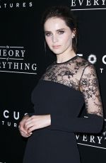 FELICITY JONES at The Theory of Everything Premiere in New York