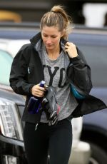 GISELE BUNDCHEN Leaves a Gym in Boston