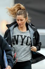 GISELE BUNDCHEN Leaves a Gym in Boston