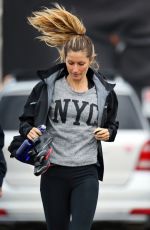 GISELE BUNDCHEN Leaves a Gym in Boston