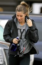 GISELE BUNDCHEN Leaves a Gym in Boston