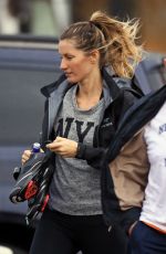 GISELE BUNDCHEN Leaves a Gym in Boston