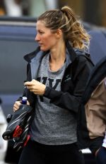 GISELE BUNDCHEN Leaves a Gym in Boston