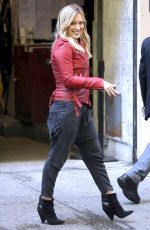 HILARY DUFF Arrives at Live! with Kelly and Michael in New York