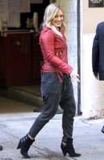 HILARY DUFF Arrives at Live! with Kelly and Michael in New York