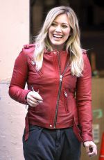 HILARY DUFF Arrives at Live! with Kelly and Michael in New York