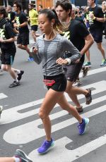 JAMIE CHUNG Running in the Nike 10km Paris Centre Marathon
