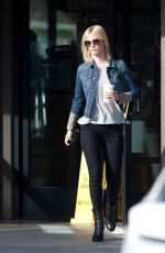 JANUARY JONES Leaves Starbucks in Los Angeles