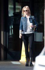 JANUARY JONES Leaves Starbucks in Los Angeles