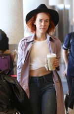 JENA MALONE Arrives at Los Angeles International Airport