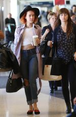 JENA MALONE Arrives at Los Angeles International Airport