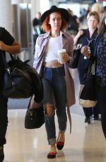JENA MALONE Arrives at Los Angeles International Airport