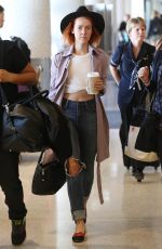 JENA MALONE Arrives at Los Angeles International Airport