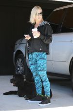 JENNI GARTH Walks Her Dog Out in Los Angeles
