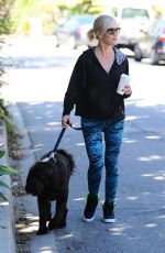 JENNI GARTH Walks Her Dog Out in Los Angeles