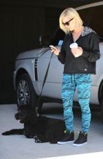 JENNI GARTH Walks Her Dog Out in Los Angeles