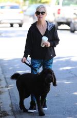 JENNI GARTH Walks Her Dog Out in Los Angeles