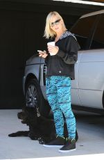 JENNI GARTH Walks Her Dog Out in Los Angeles