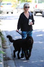 JENNI GARTH Walks Her Dog Out in Los Angeles