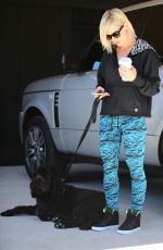 JENNI GARTH Walks Her Dog Out in Los Angeles