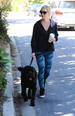 JENNI GARTH Walks Her Dog Out in Los Angeles
