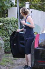 JENNIFER LAWRENCE Arrives at a Gym in Brentwood