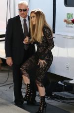 JENNIFER LOPEZ Arrives at a Set od American Idol in Hollywood