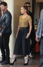 JENNIFER LOPEZ Arrives on the Set of American Idol in Hollywood