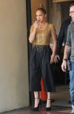 JENNIFER LOPEZ Arrives on the Set of American Idol in Hollywood