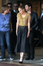 JENNIFER LOPEZ Arrives on the Set of American Idol in Hollywood