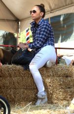 JENNIFER LOPEZ in Jeans at Mr. Bones Pumpkin Patch in West Hollywood