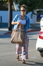 JESSIC ALBA Leaves a Salon in Beverly Hills 0410