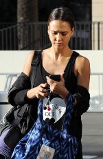 JESSICA ALBA Arrives at a Yoga Studio in Los Angeles