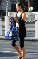 JESSICA ALBA Arrives at a Yoga Studio in Los Angeles