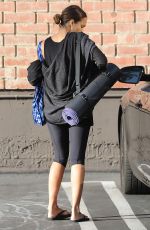 JESSICA ALBA Arrives at a Yoga Studio in Los Angeles