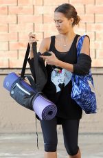 JESSICA ALBA Arrives at a Yoga Studio in Los Angeles